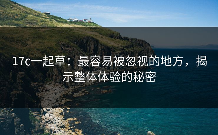 17c一起草:最容易被忽视的地方,揭示整体体验的秘密